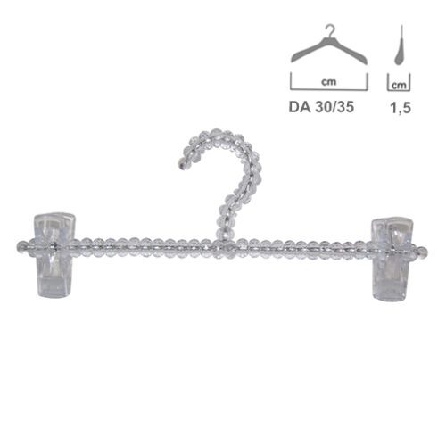 PINZA IN PERLE TRASPARENTE A3