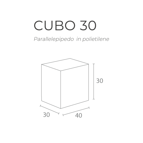 CUBO IN POLIETILENE H30