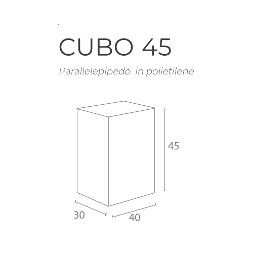 CUBO IN POLIETILENE H45