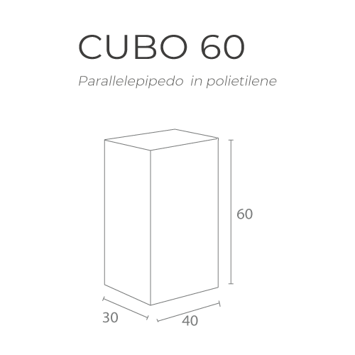 CUBO IN POLIETILENE H60