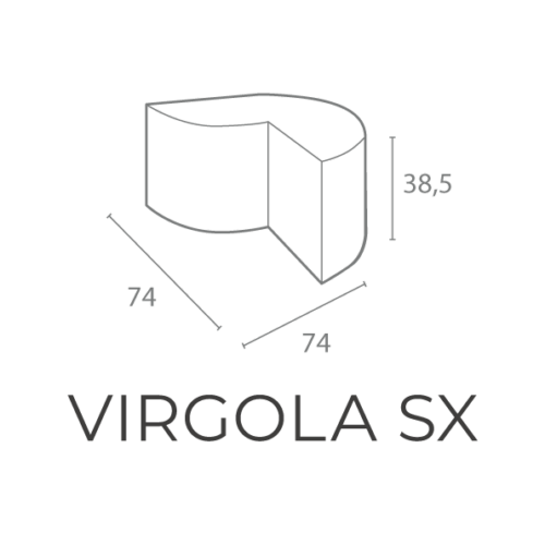 SEDUTA VIRGOLA SX “Dettaglio Tecnico”