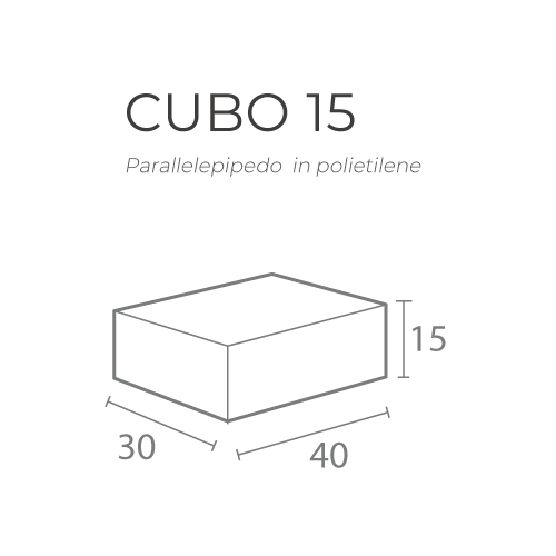 CUBO IN POLIETILENE H15