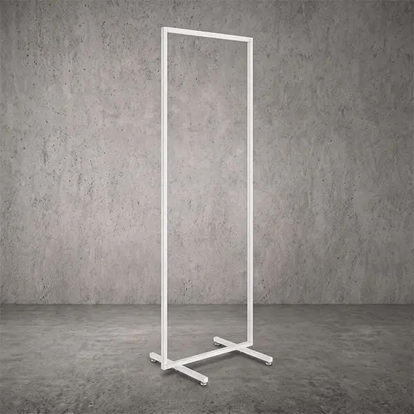 Stender base a T 08601Y Bianco opaco H.154x71cm
