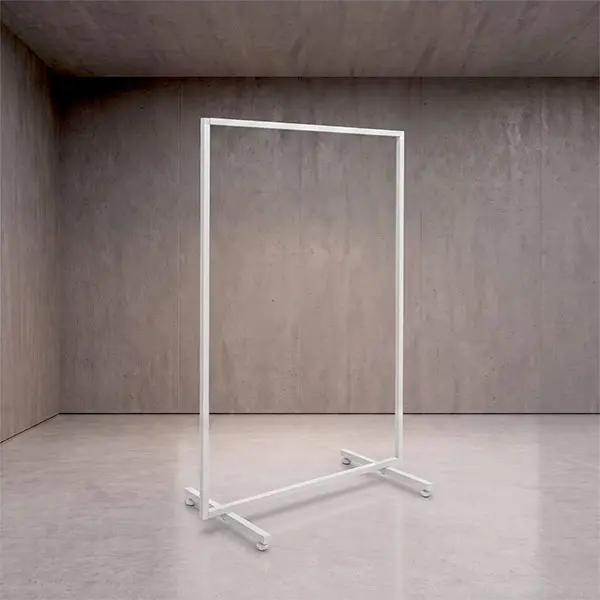 Stender base a T 08603Y Bianco opaco H.154x99cm