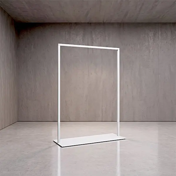 Stender base lamiera 08605Y Bianco opaco H.149x101cm