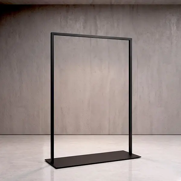 Stender base lamiera 08605Y nero opaco H.149x101 cm