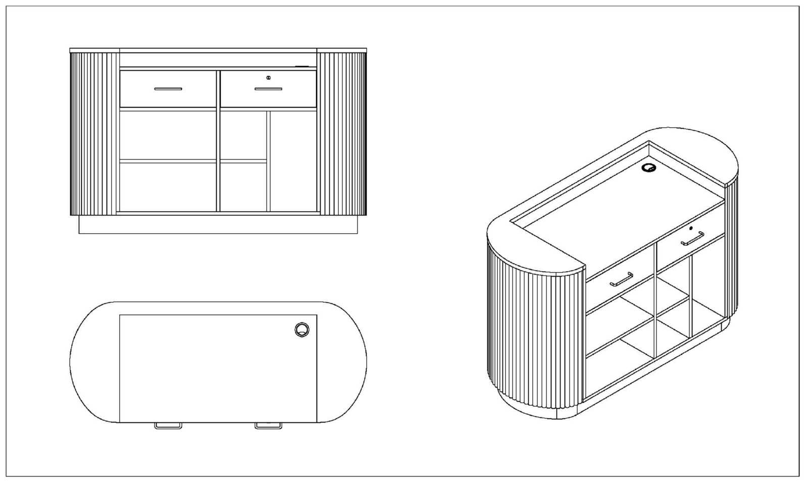 PERSONAL DESK Ovetto 160_A_3D