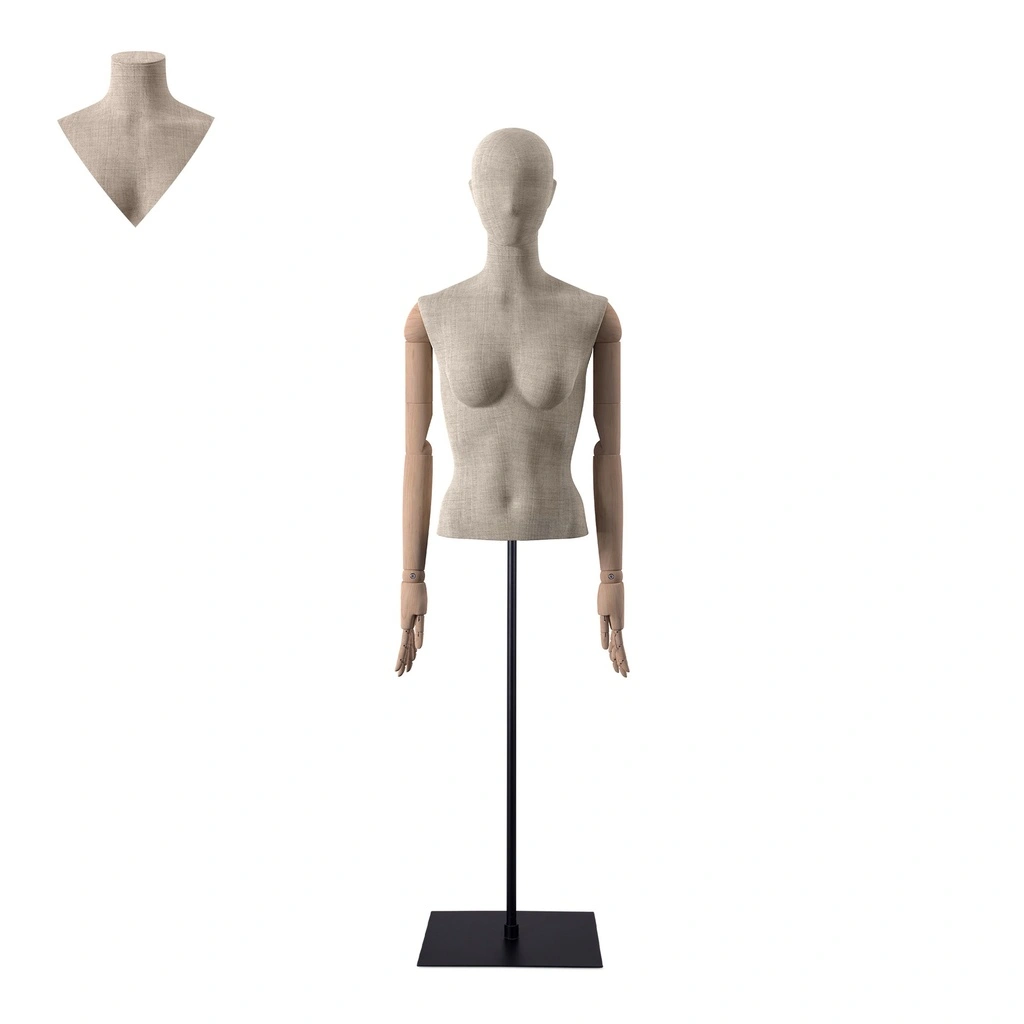 BUSTO DONNA BASE TREPPIEDE METALLO QUADRA