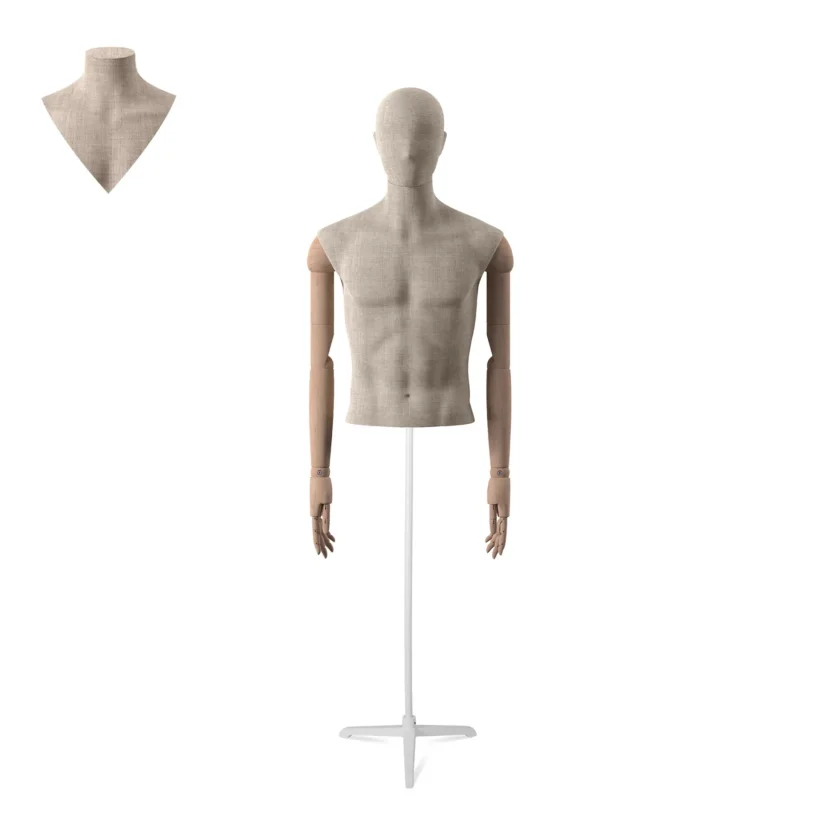 BUSTO UOMO CORTO BTR04WH
