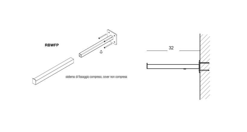 ACCESSORIO FISSAGGIO A MURO RBWFP