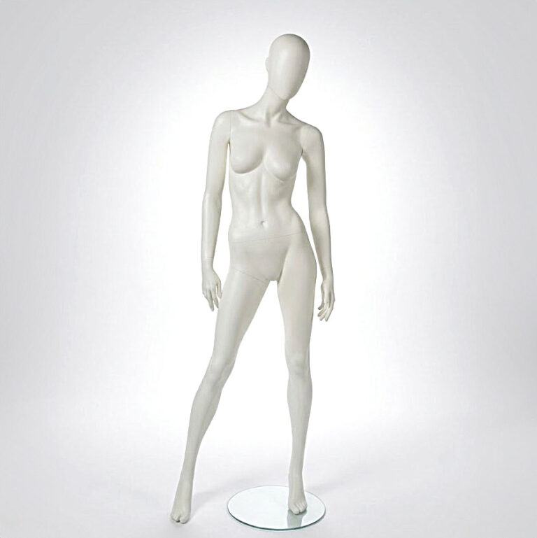 Manichino donna Nova F01 bianco base cristallo