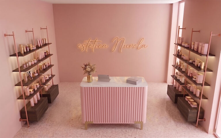 Banco Cassa Estetica Rosa Luxury