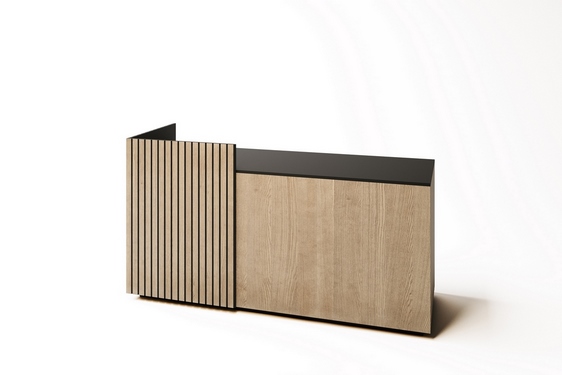 Banco cassa Loft 200 cm legno naturale fresato