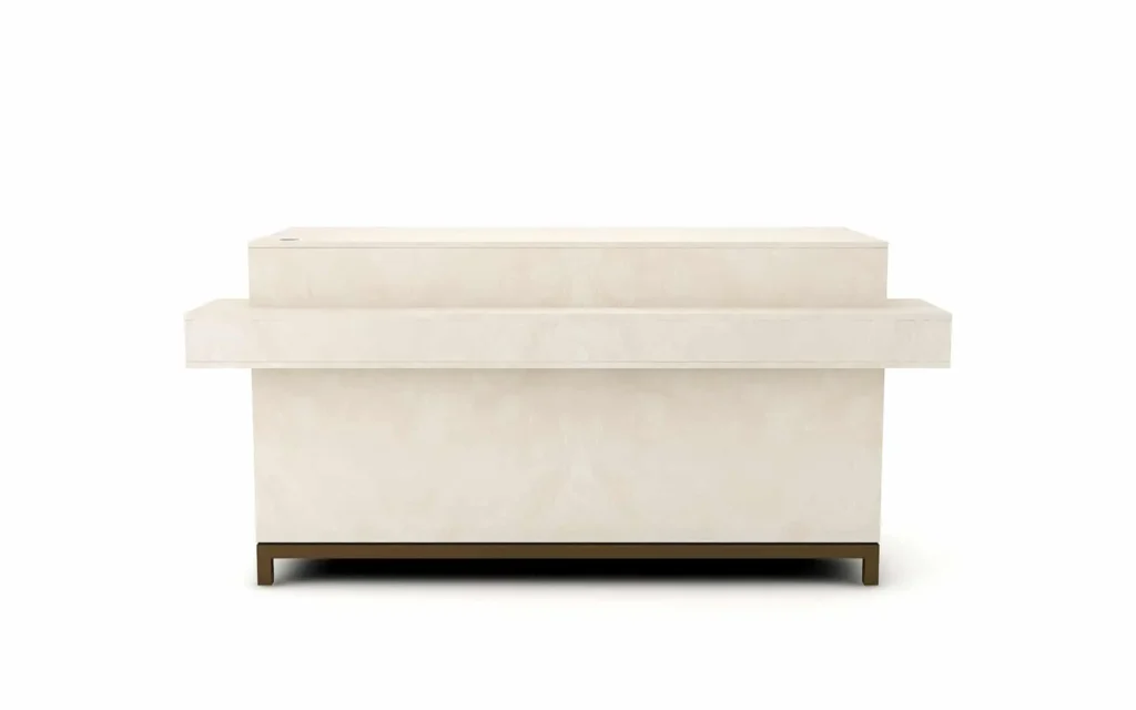 Banchi cassa Linea 9: design minimale e personalizzabile crema
