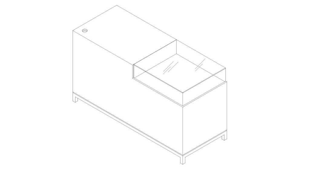 banco cassa dal design essenziale