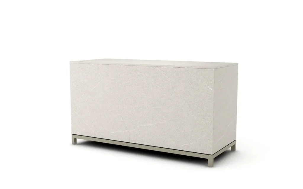 Banchi cassa Linea 9: design minimale e personalizzabile cemento