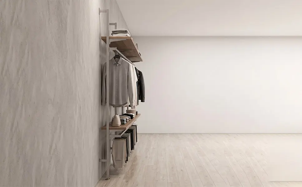 Soluzione espositiva con montante arredo neogzio Felx 02