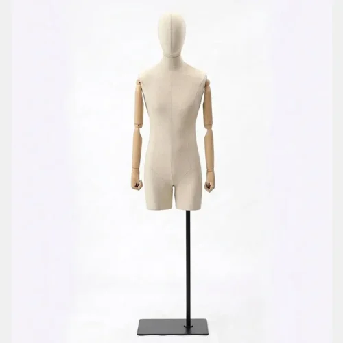 Busto sartoriale Uomo lungo con testa – lino ecrù