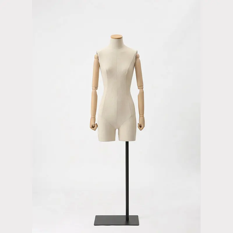 VG-BDL-ST-NE-Busto-donna-sartoriale-lungo-senza-testa-base-rettangolare-nera