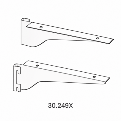 Staffe porta ripaino per montanti F02 e F03 30.249X L.20 cm
