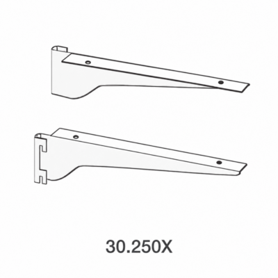 Staffe porta ripaino per montanti F02 e F03 30.250X L. 30 cm